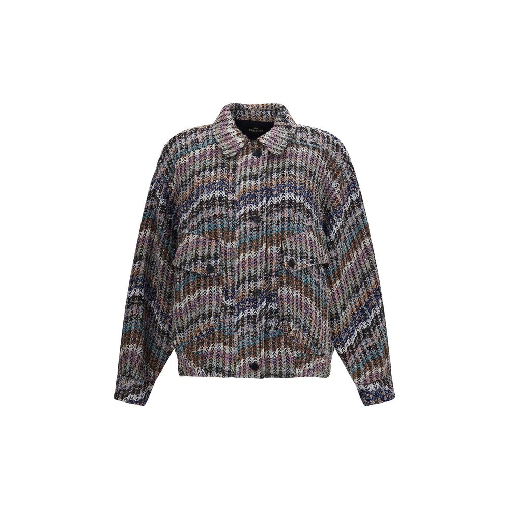 Multicolor Fabric Full-Length Jacket