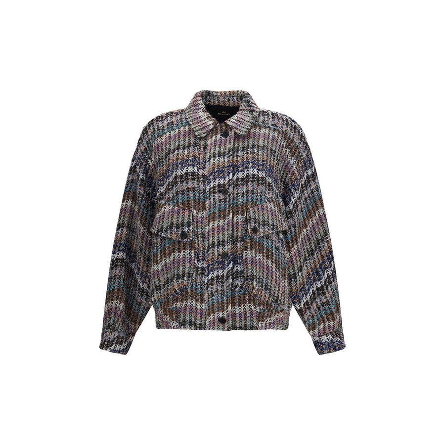 Multicolor Fabric Full-Length Jacket