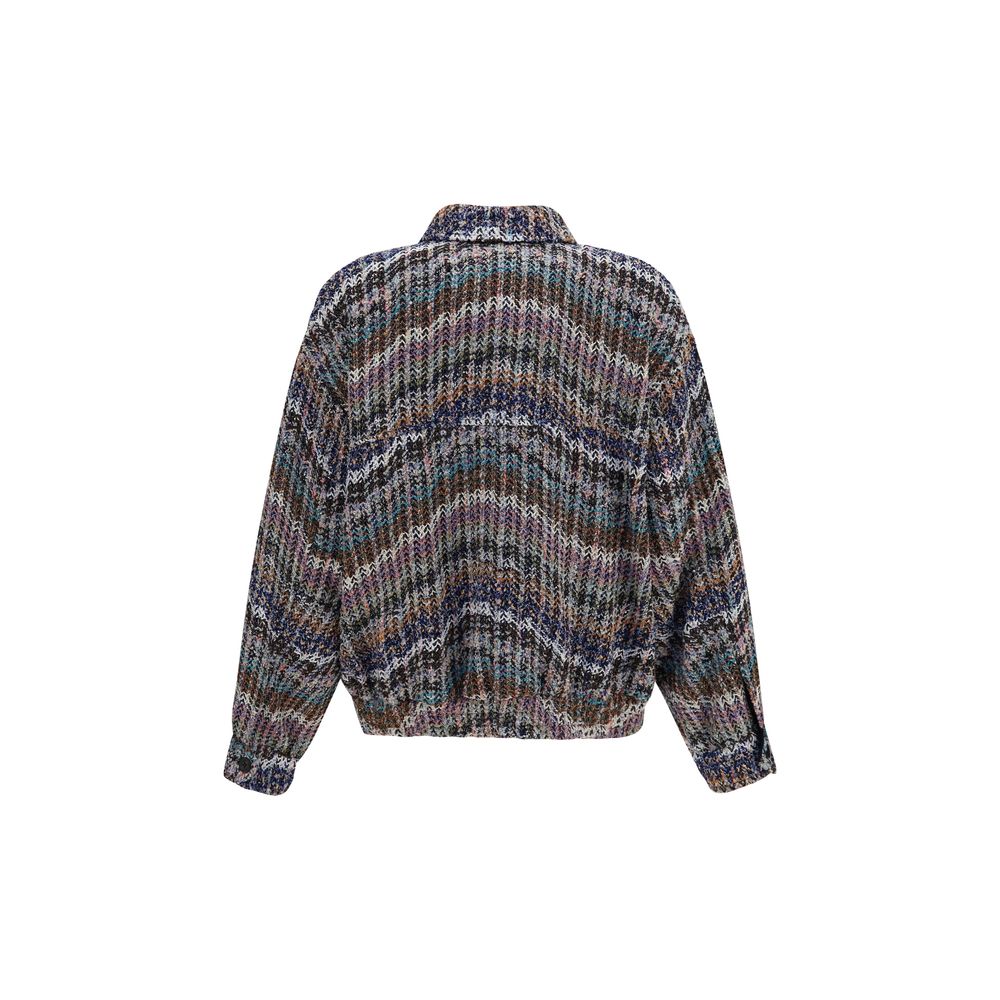 Multicolor Fabric Full-Length Jacket