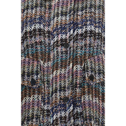 Multicolor Fabric Full-Length Jacket