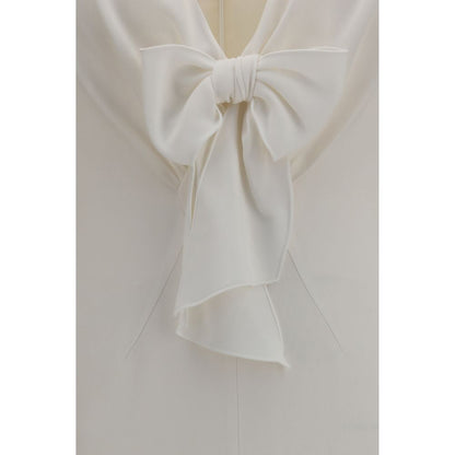 White Viscose Cocktail Dress