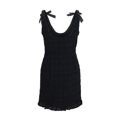 Black Cotton Casual Dress