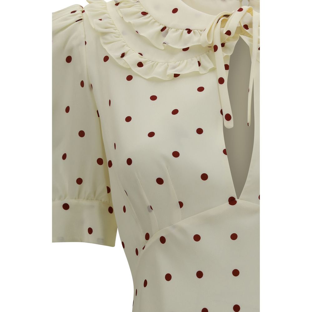 Beige Silk Casual Dress