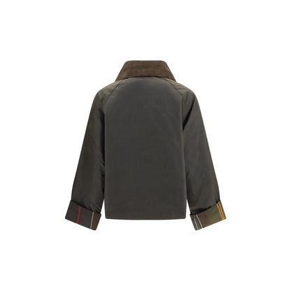 Bicolor Cotton Full-Length Jacket