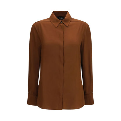 Brown Silk Blouse