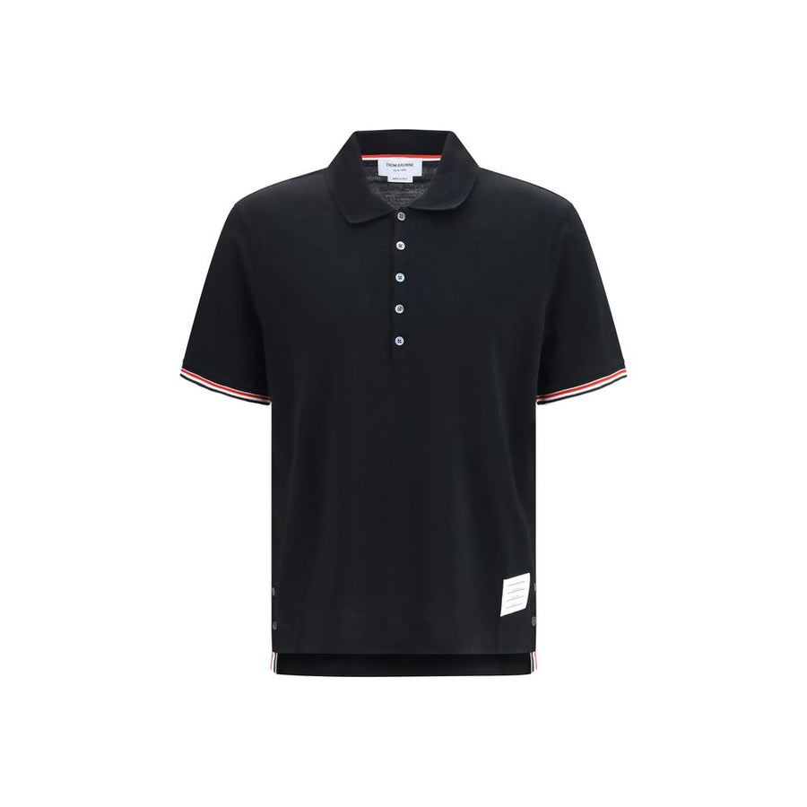Black Cotton Polo Shirt