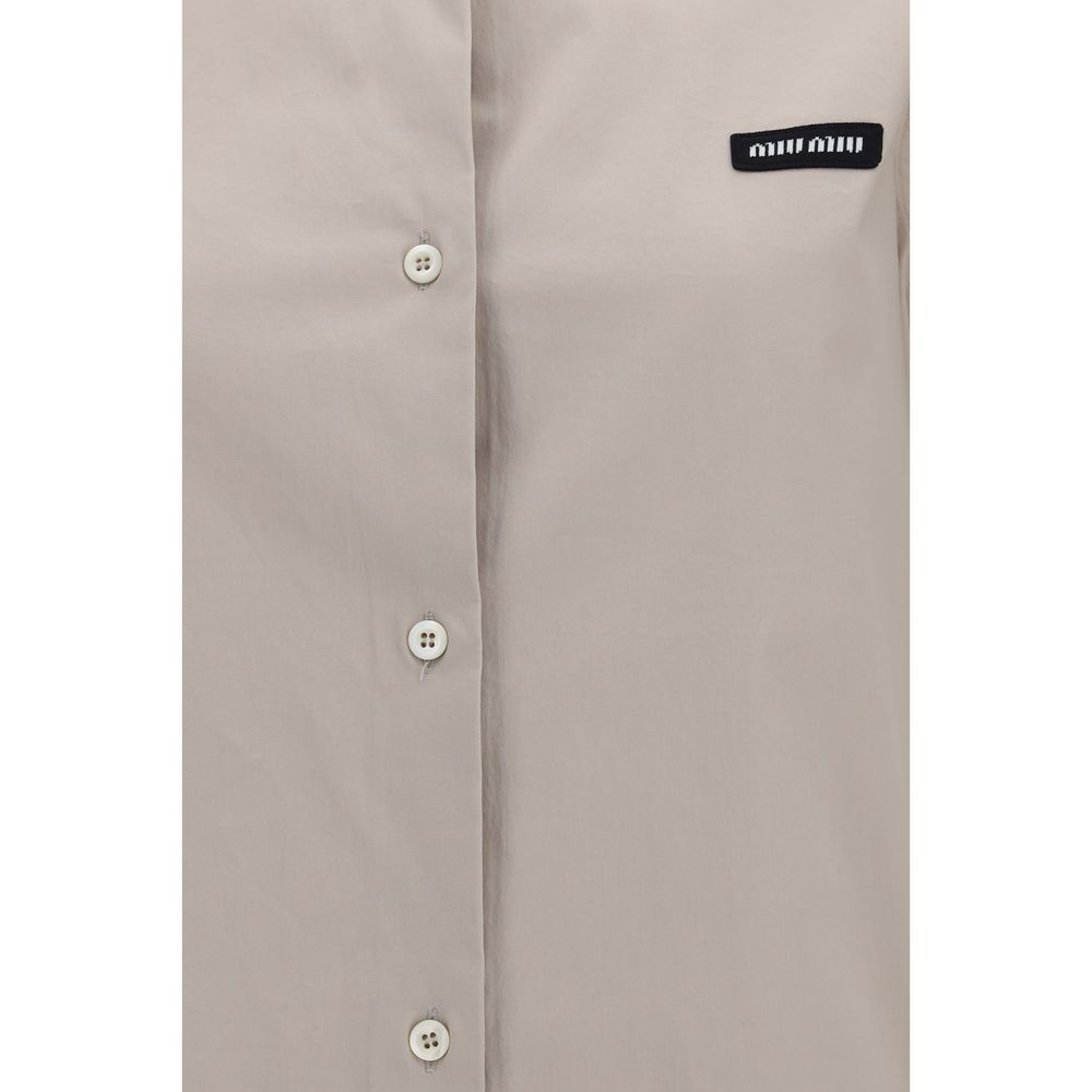 Gray Cotton Dress Shirt