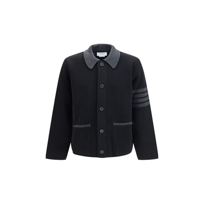 Black Wool Oves Aries Biker Jacket