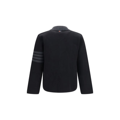 Black Wool Oves Aries Biker Jacket