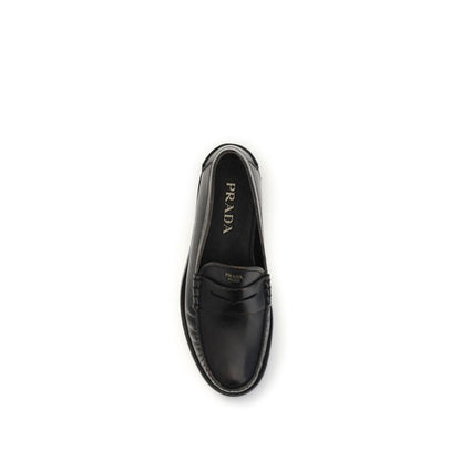 Black Calf Leather Bos Taurus Slip-On Loafers