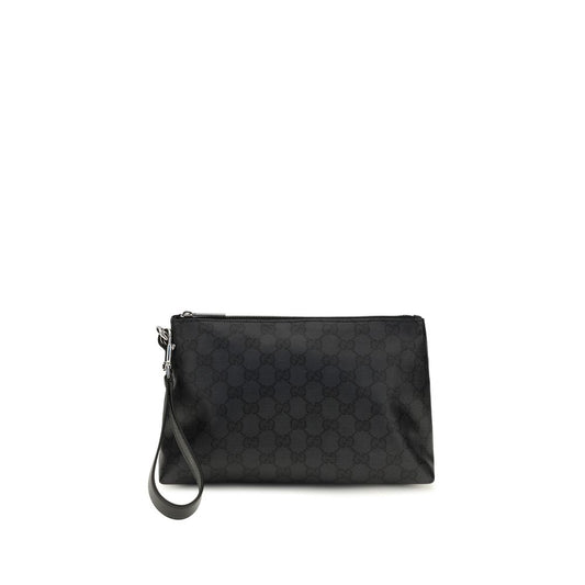 Black Fabric Clutch Bag