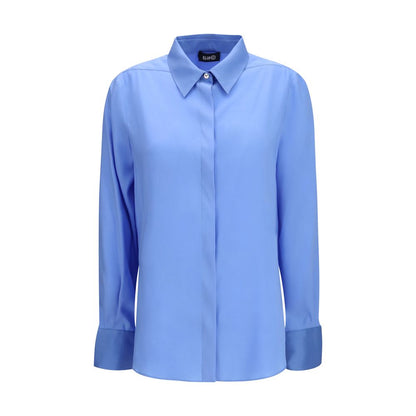 Blue Silk Blouse