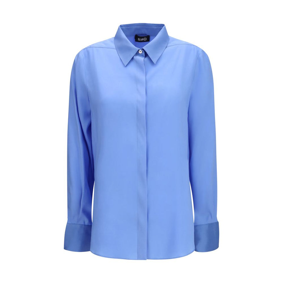 Blue Silk Blouse