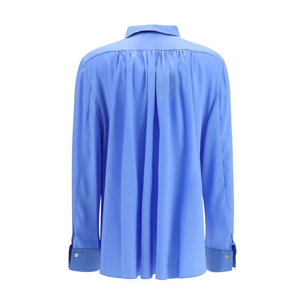 Blue Silk Blouse
