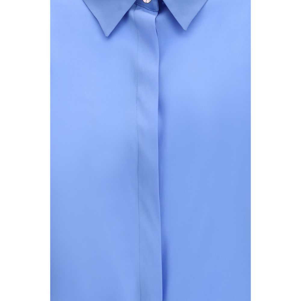 Blue Silk Blouse
