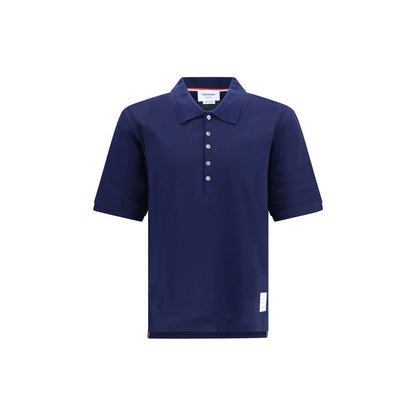 Blue Cotton Polo Shirt