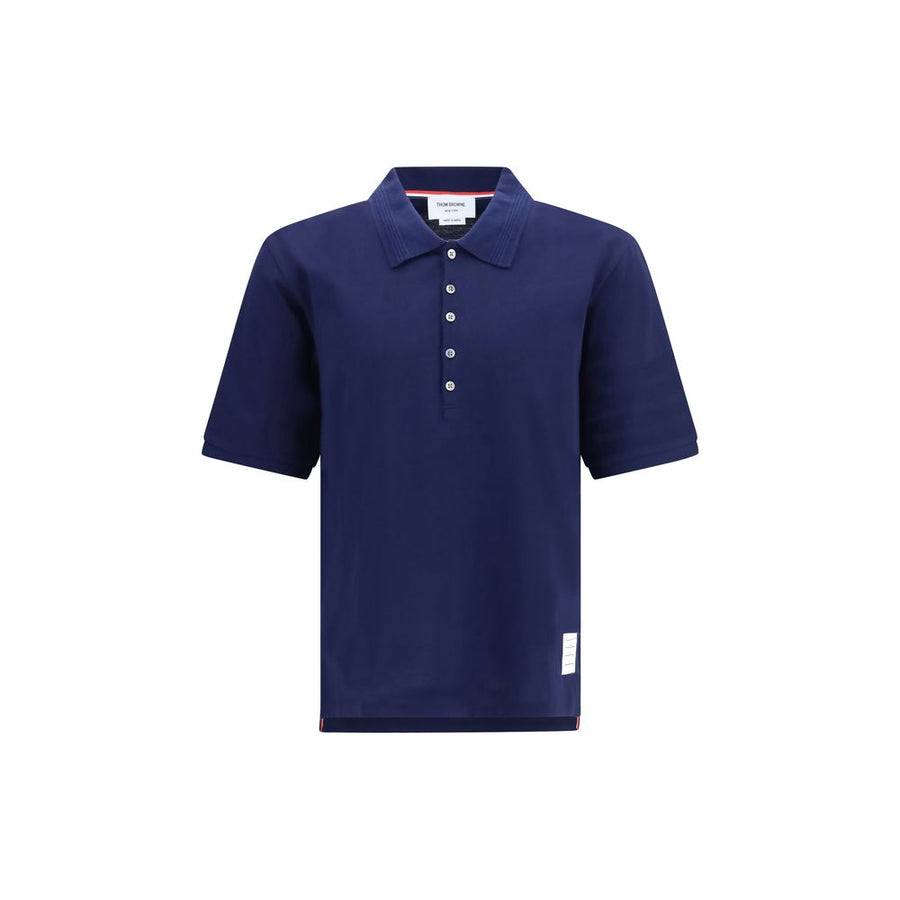 Blue Cotton Polo Shirt