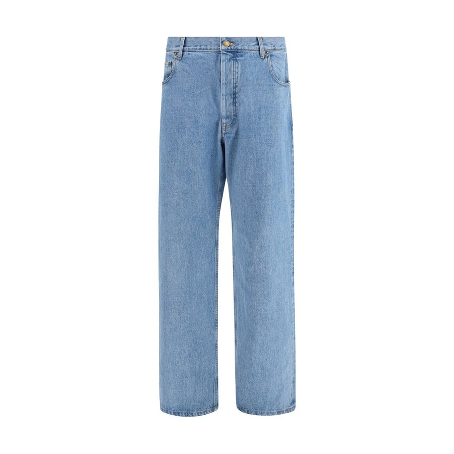Blue Cotton Relaxed Fit Jeans