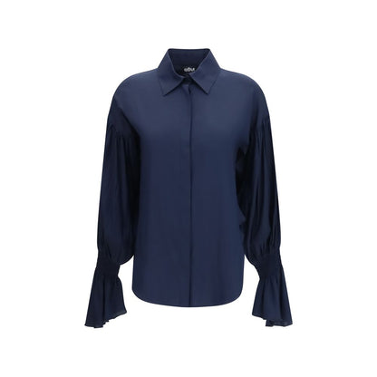 Blue Silk Shirt