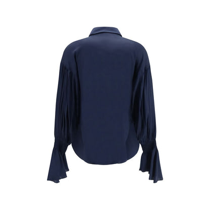 Blue Silk Shirt