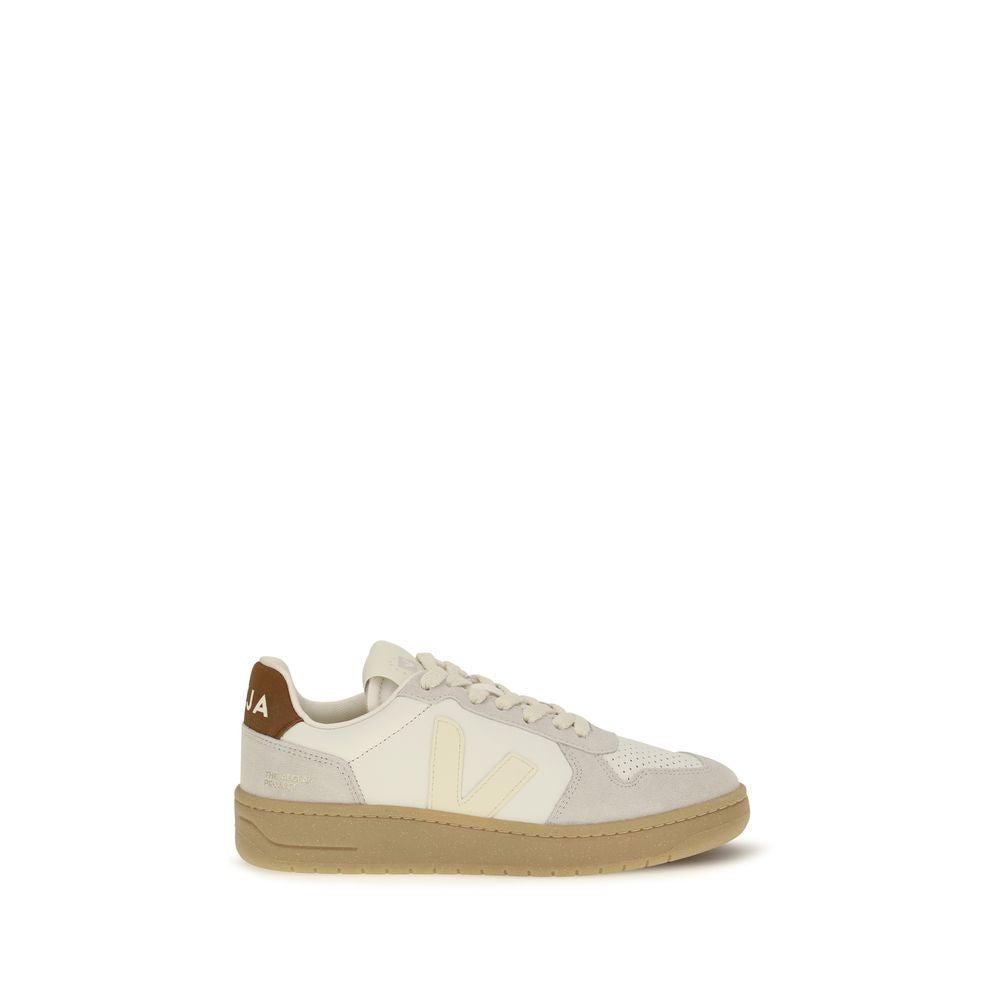 Beige Calf Leather Bos Taurus Low Top Sneakers