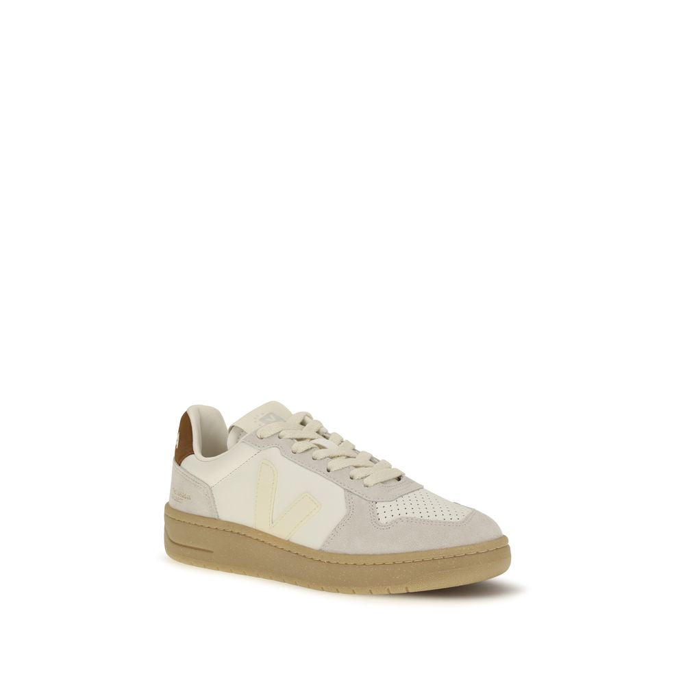 Beige Calf Leather Bos Taurus Low Top Sneakers