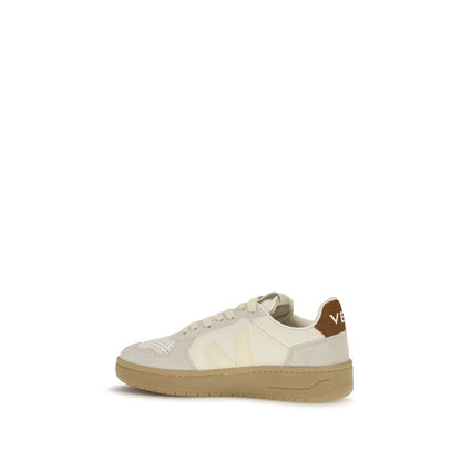 Beige Calf Leather Bos Taurus Low Top Sneakers