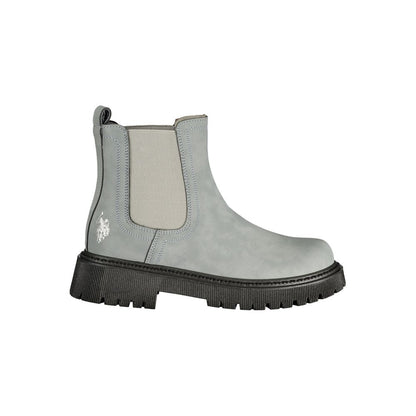 "Grey Polyurethane Women's Boot"