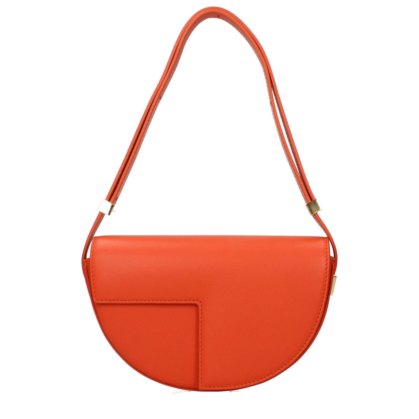Orange Leather Shoulder Bag