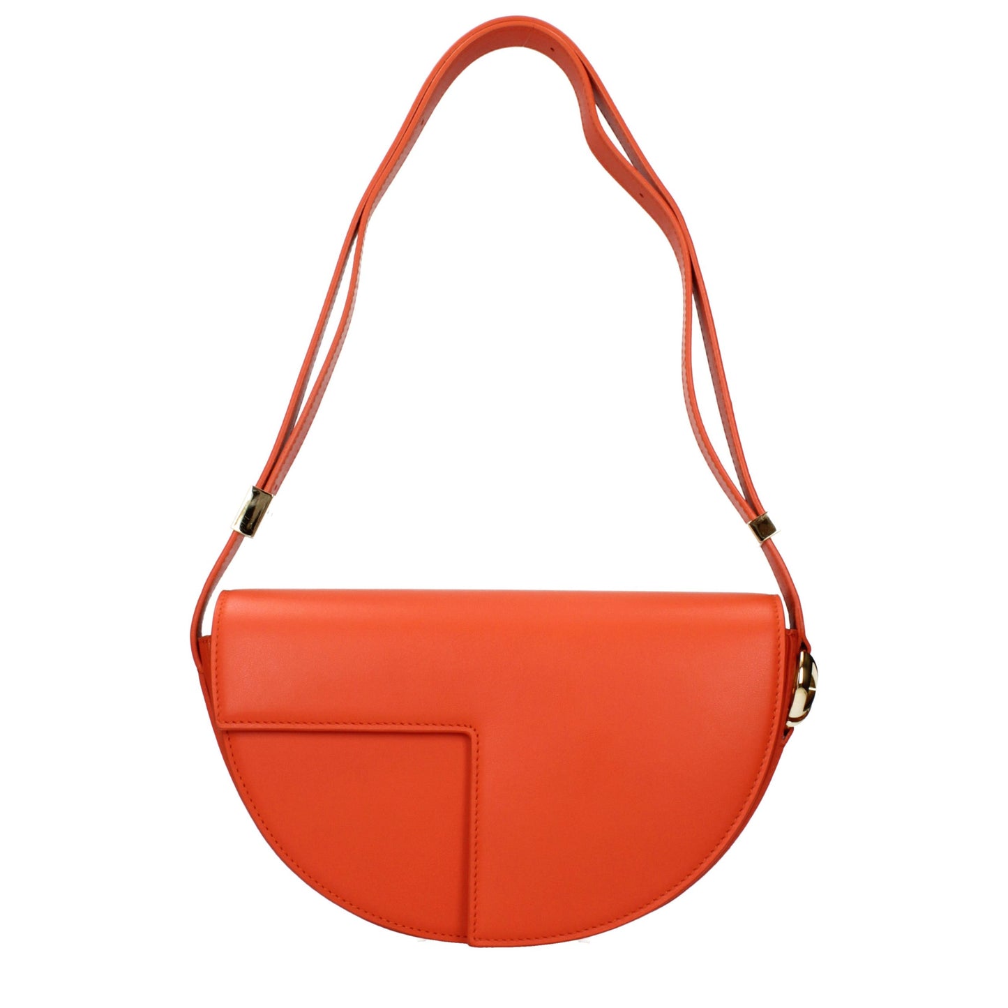 Orange Leather Shoulder Bag