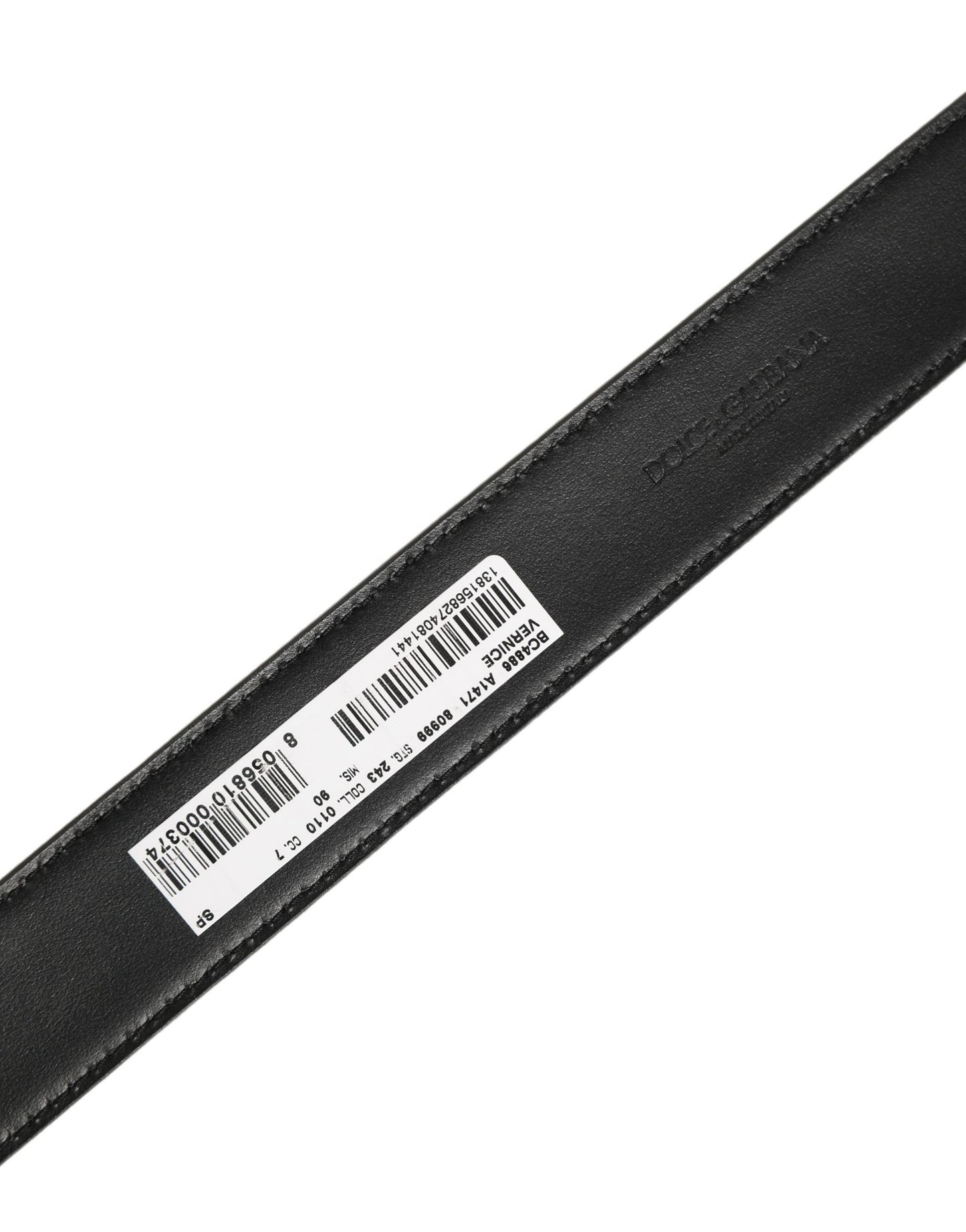 Black Patent Leather Gold Metal Buckle Belt