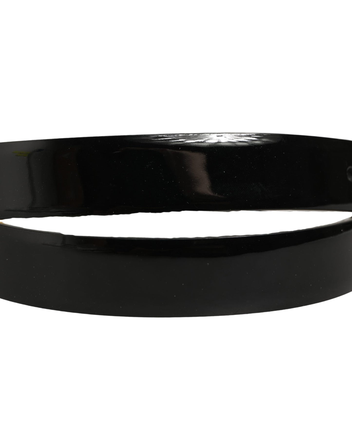 Black Classic Leather Gold Tone Buckle Belt