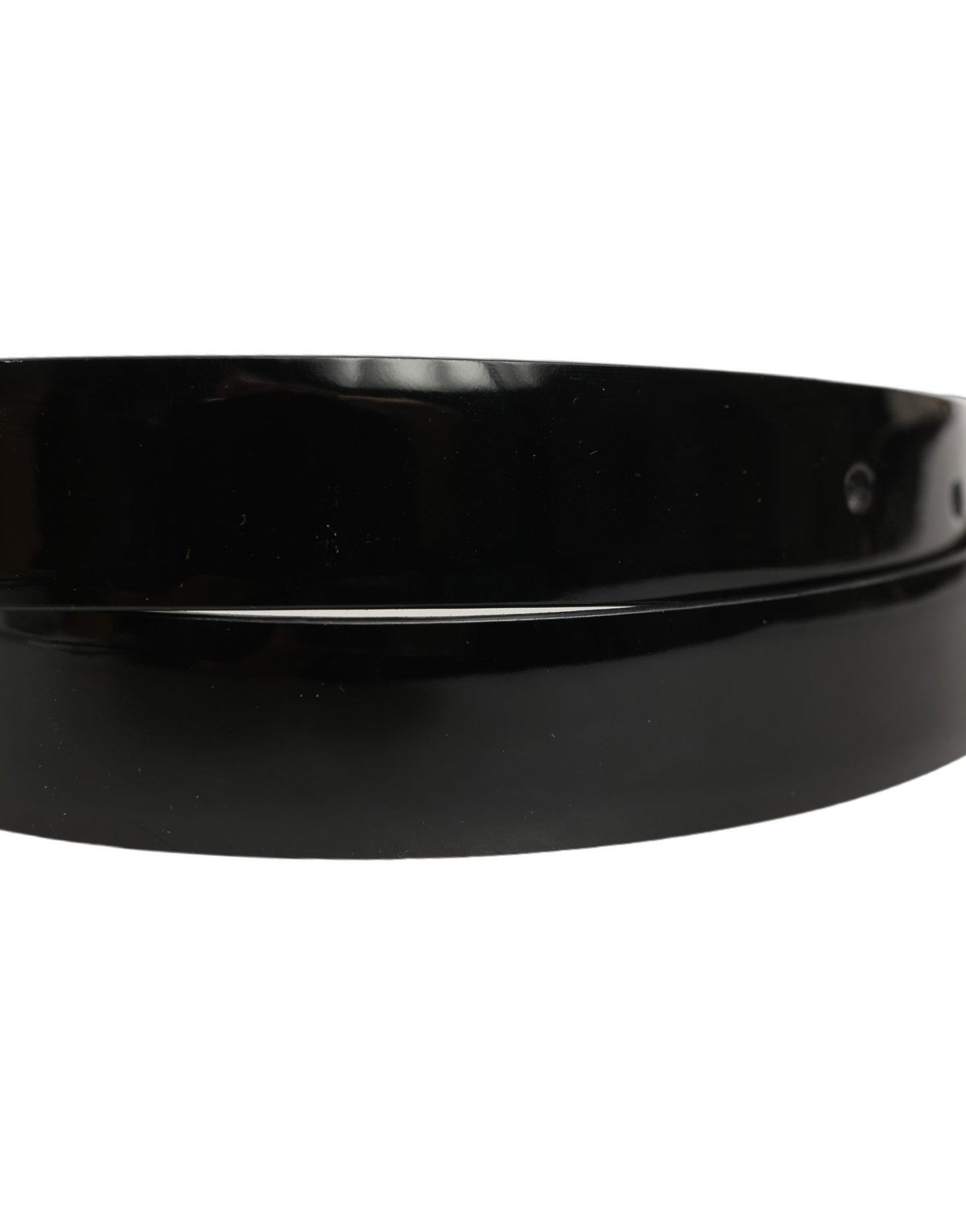 Black Classic Leather Gold Tone Buckle Belt