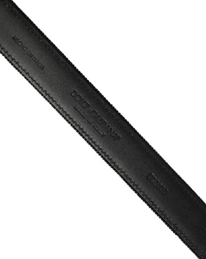 Black Cotton Metal Buckle Classic Men Belt