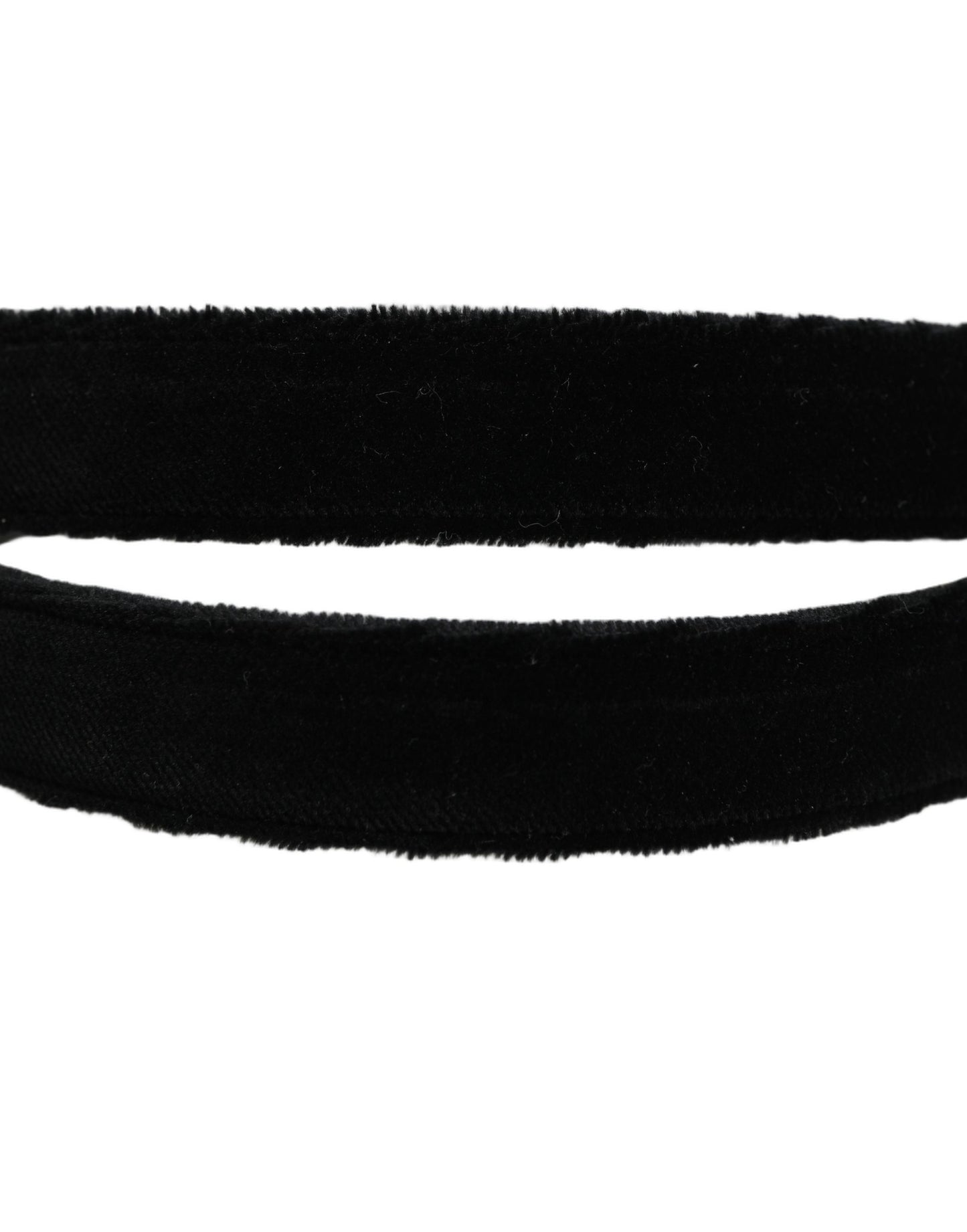 Black Velvet Silver Tone Metal Buckle Belt