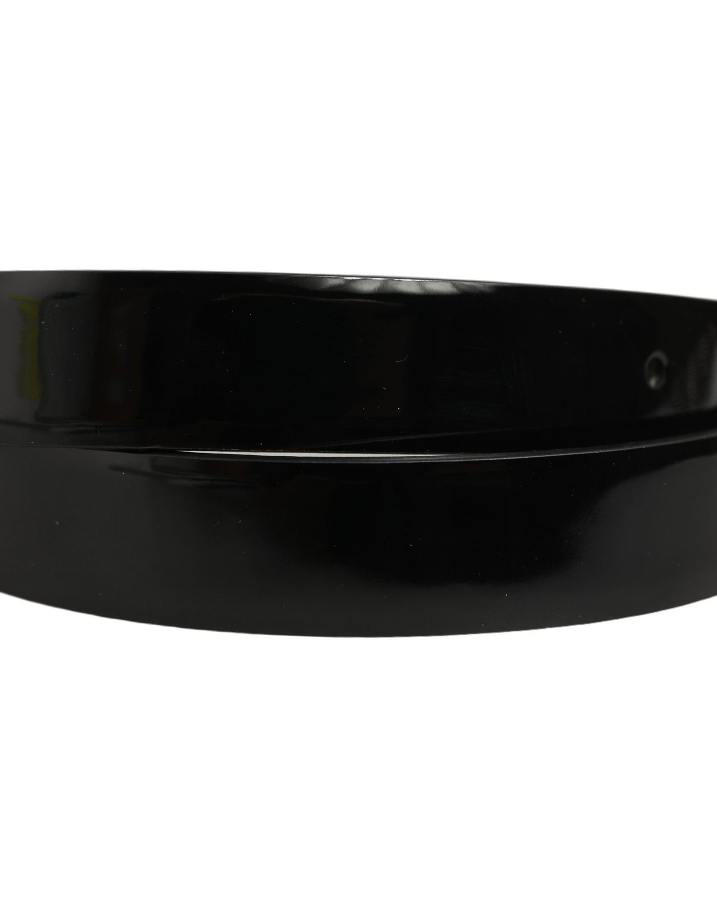 Black Classic Leather Silver Tone Buckle Belt