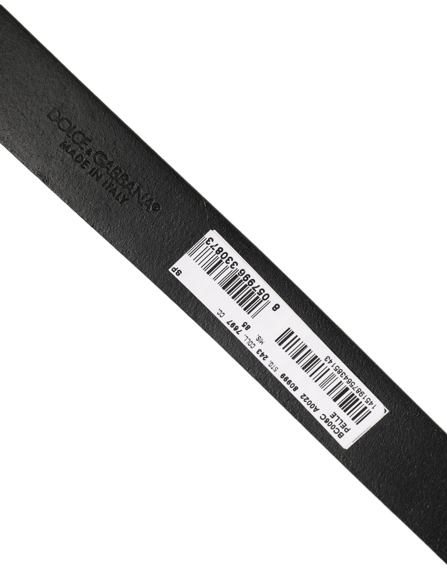 Black Classic Leather Silver Tone Buckle Belt