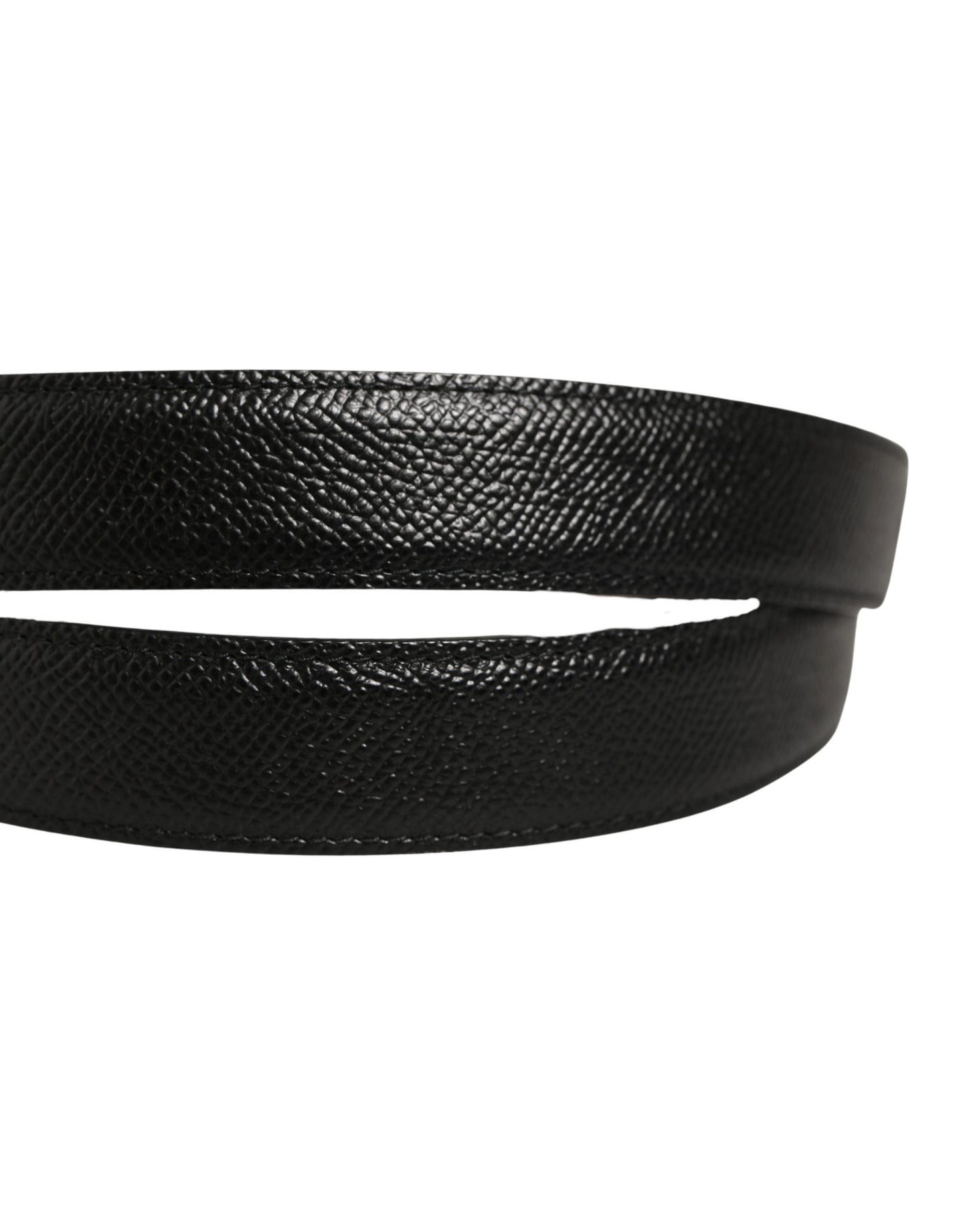 Men Black Calf Leather Gold Metal Buckle Belt