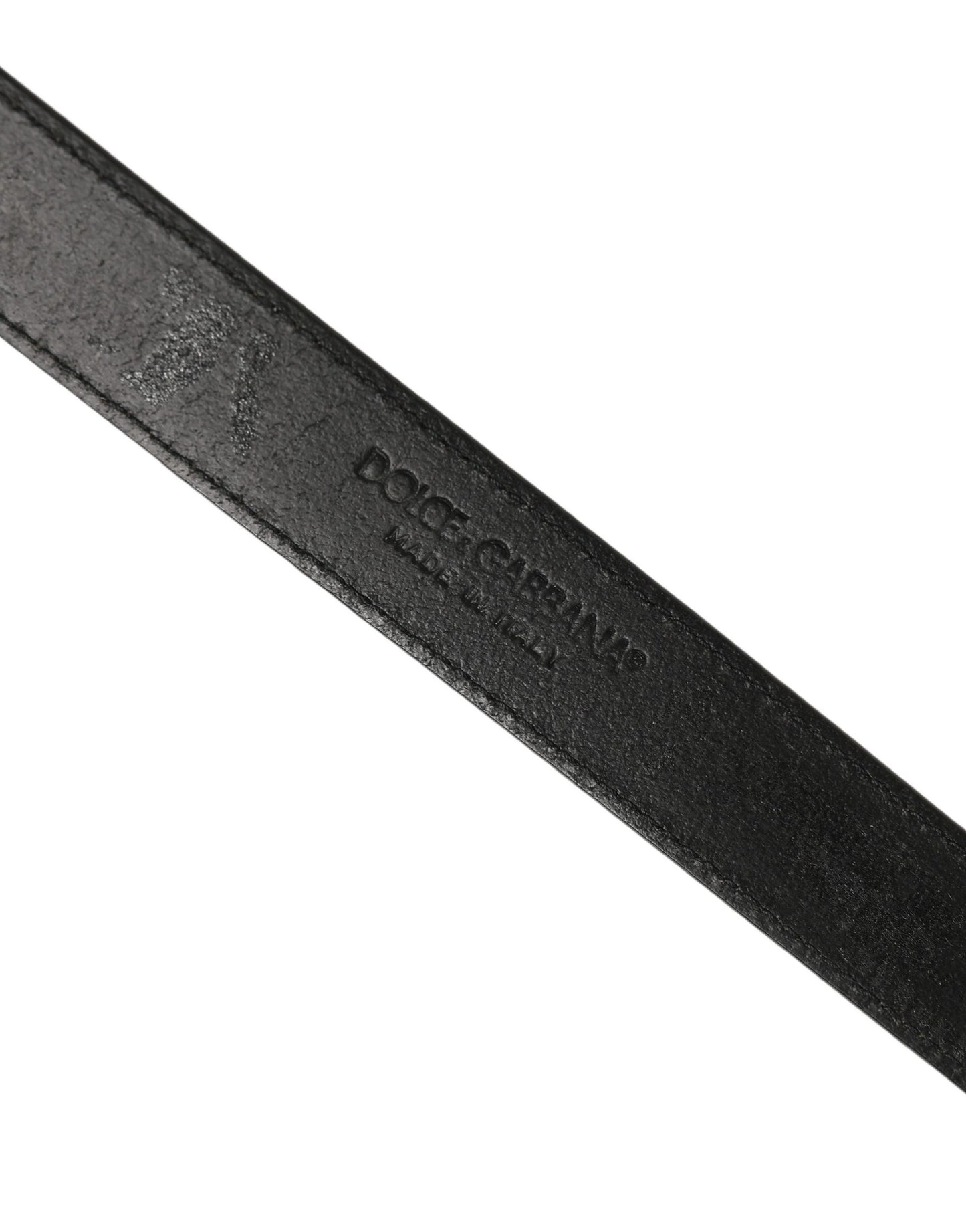 Men Black Calf Leather Gold Metal Buckle Belt