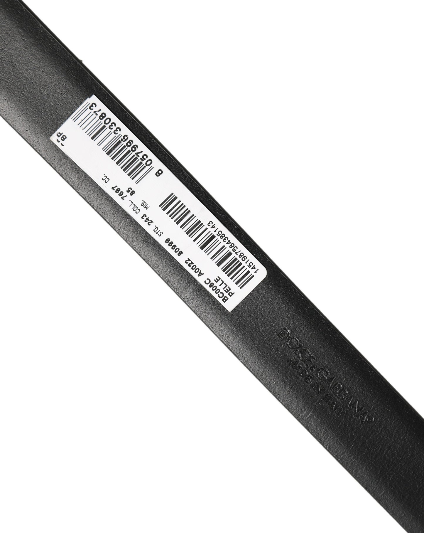 Black Classic Leather Silver Tone Buckle Belt