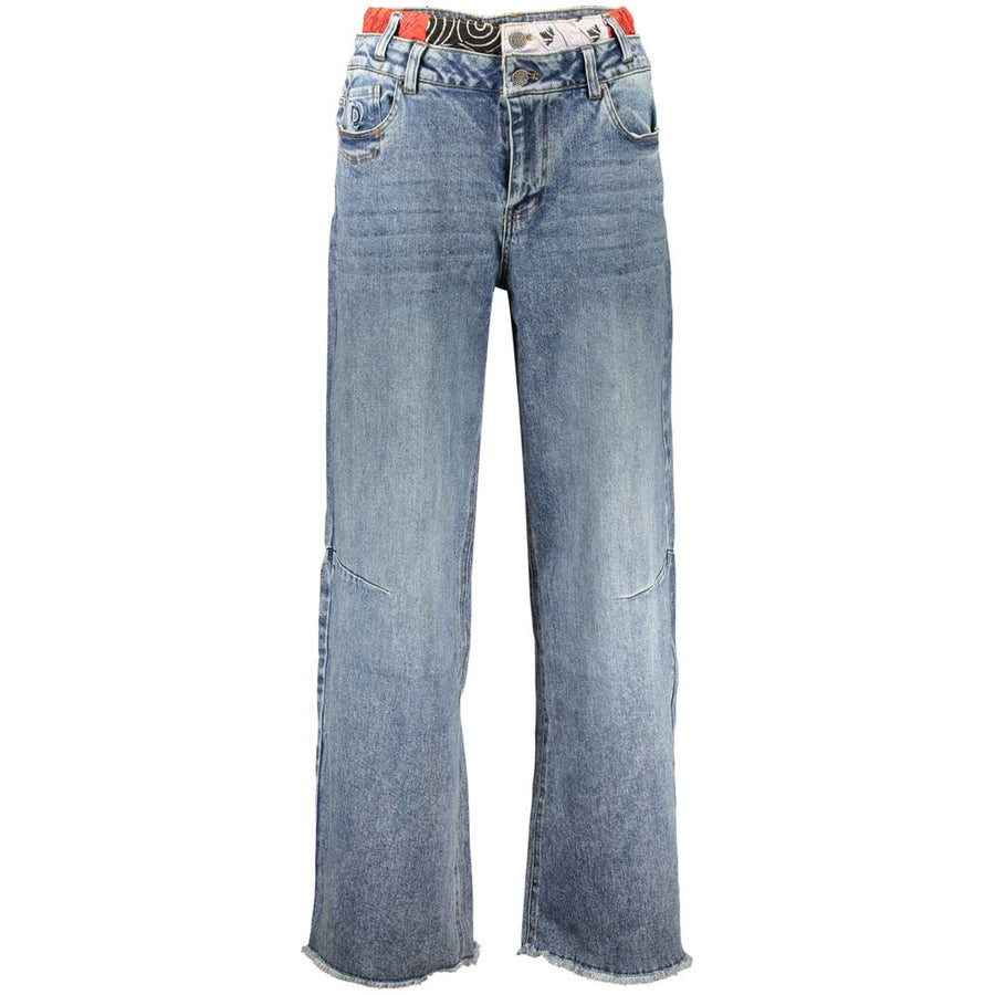 Blue Cotton Womens Jeans