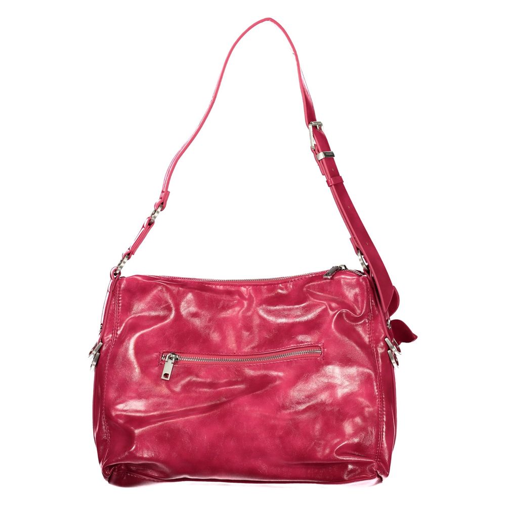 Pink Polyurethane Womens Bag