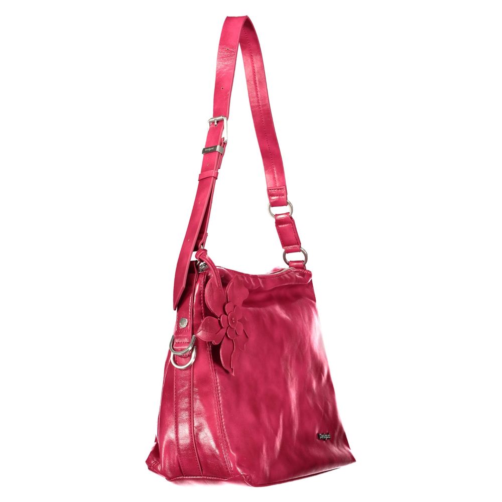 Pink Polyurethane Womens Bag