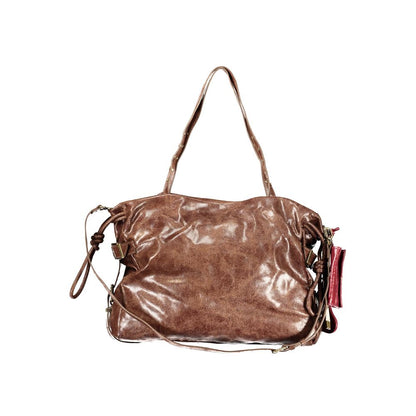 Brown Polyurethane Women's Bag