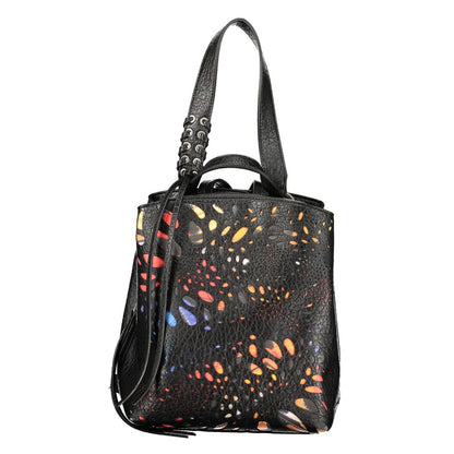 Black Polyurethane Women's Backpack