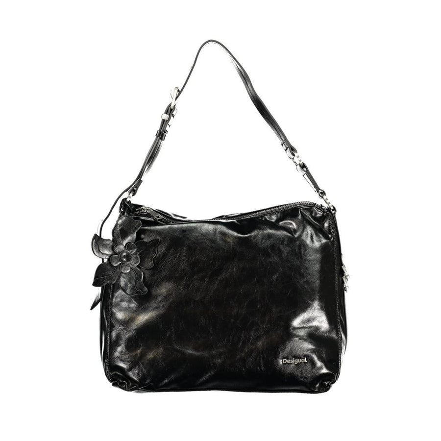 Black Polyurethane Women's Bag