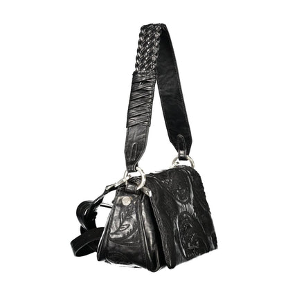 Black Polyurethane Women Bag