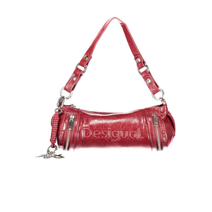 Rosso Polyurethane Women's Bag with Adjustable Shoulder Strap
