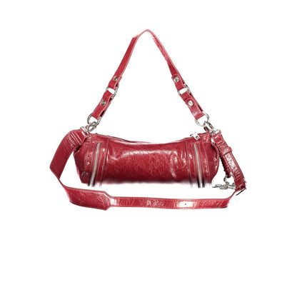 Rosso Polyurethane Women's Bag with Adjustable Shoulder Strap