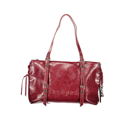 Rosso Polyurethane Women Bag with Adjustable and Removable Strap